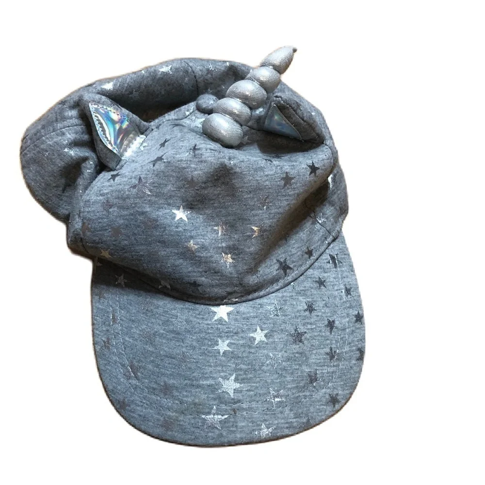 Justice Unicorn Gray Hat Girls Kids One Size